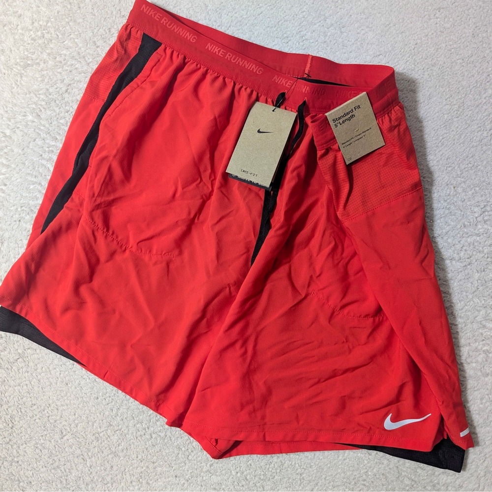 NEW! Nike Challenger Running Shorts Mens 3XL Red 5"‎ Stretch DM4757-657 Lined